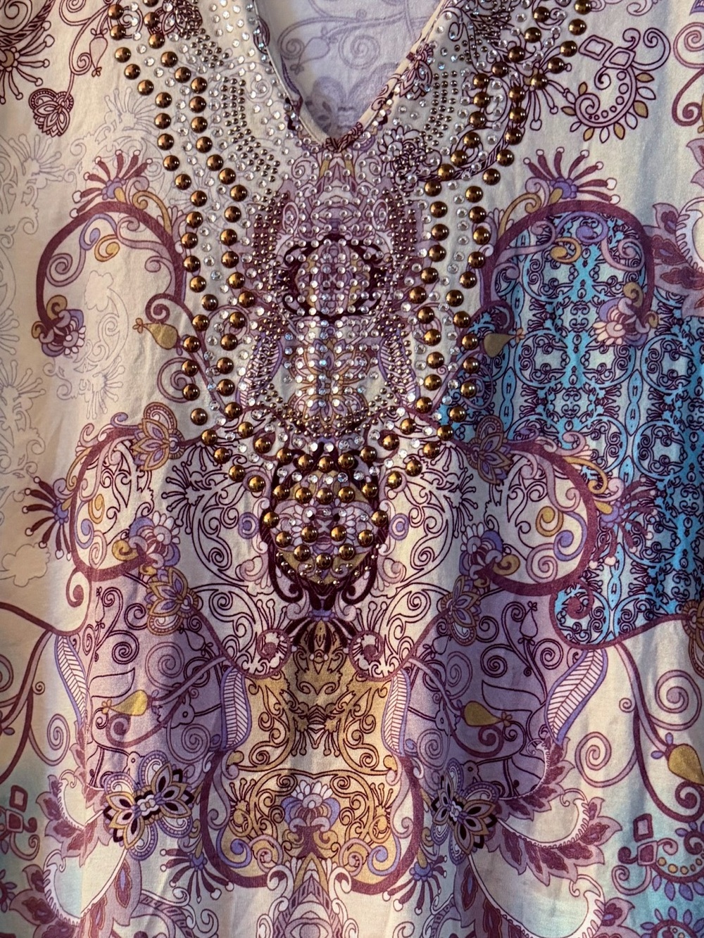 Beautiful Patterned And Stylish Elegant V-line Top